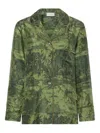 Pierre-louis Mascia Landscape-print Silk Shirt In Green