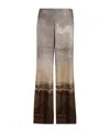 Pierre-louis Mascia Landscape-print Wide-leg Trousers In Brown