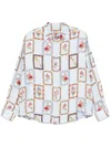 Pierre-louis Mascia Pierre Louis Mascia Printed Silk Shirt In Multi