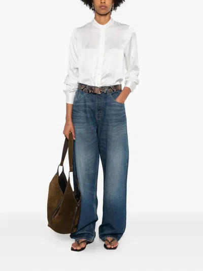 Pierre-louis Mascia Long-sleeve Button-up Shirt In White