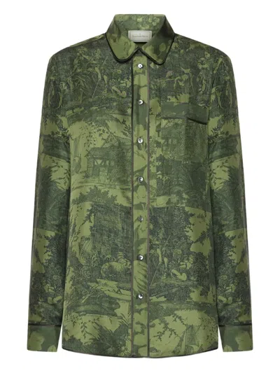 Pierre-louis Mascia Long-sleeve Shirt In Green