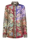 Pierre-louis Mascia Long-sleeve Silk Shirt In Multi