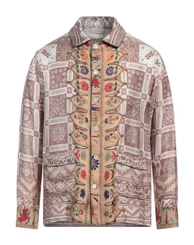 Pierre-louis Mascia Man Shirt Pink Size M Silk