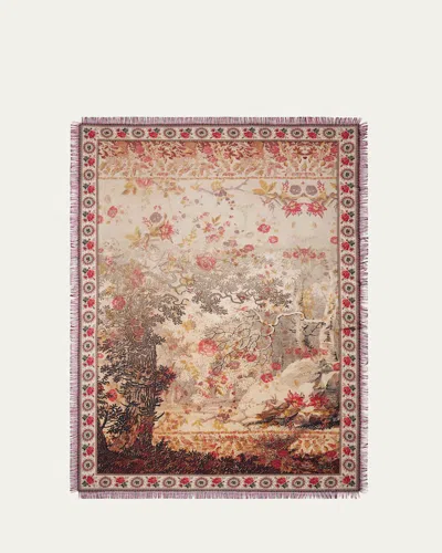 Pierre-louis Mascia Mascia Aloe Ultrawash Silk Scarf In 514322/101-18 Beige Red