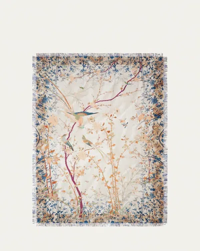 Pierre-louis Mascia Mascia Aloe Ultrawash Silk Scarf In 514333/101-18 White Multi