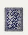 Pierre-louis Mascia Mascia Aloe Ultrawash Silk Scarf In 514477 101-18 Blue Pattern