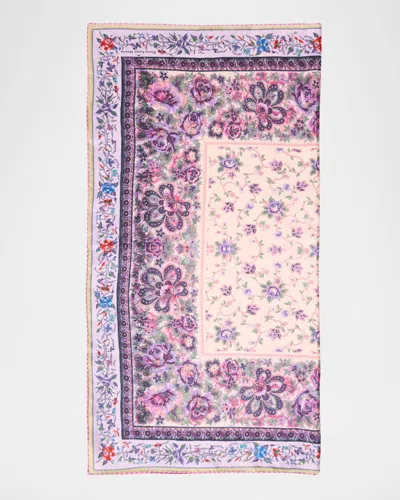 Pierre-louis Mascia Multi-color Floral Silk Square Scarf