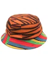 Pierre-louis Mascia Multi-way Striped Bucket Hat In Rot