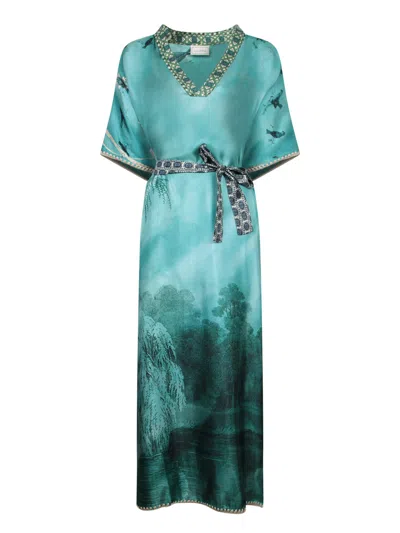 Pierre-louis Mascia Multicolor Blue Aloes Kaftan