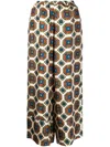 Pierre-louis Mascia Pierre Louis Mascia Multicoloured Geometric Silk Trousers In Multi