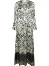 Pierre-louis Mascia Maxikleid Mit Blumen-print In Multi