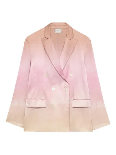 Pierre-louis Mascia Ombré-effect Double-breasted Jacket In Neutral