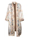 Pierre-louis Mascia Aloe Floral Beige Multicolor Kimono In Beige