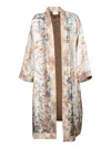 Pierre-louis Mascia Aloe Floral Beige Multicolor Kimono In Beige