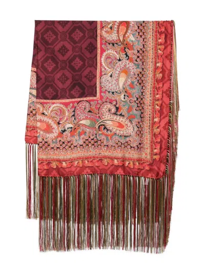 Pierre-louis Mascia Paisley-pattern Fringed Scarf In Multi