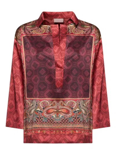 Pierre-louis Mascia Paisley-print Blouse In Red