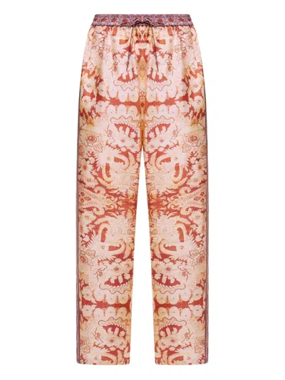 Pierre-louis Mascia Paisley-print Drawstring-waist Trousers In Pink