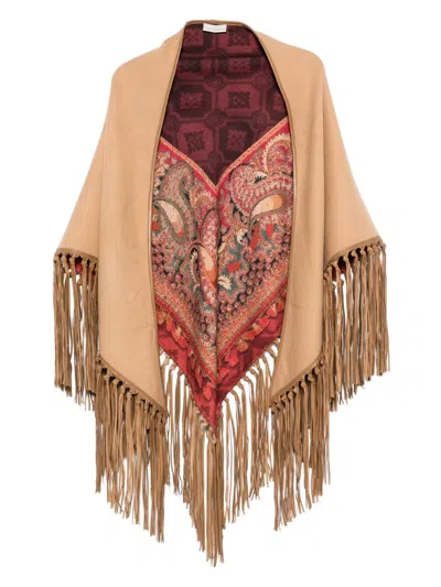 Pierre-louis Mascia Paisley-print Fringed Shawl In Brown