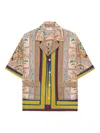 Pierre-louis Mascia Paisley-print Pocket Shirt In Brown