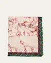 Pierre-louis Mascia Pallino Mixed Patterned Silk Scarf In Beige Red Multi
