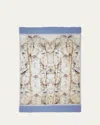 Pierre-louis Mascia Pallino Mixed Patterned Silk Scarf In Blue Pearl Multi