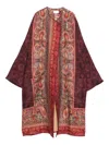 Pierre-louis Mascia Pancake Paisley-print Cape In Brown