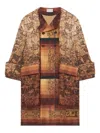 Pierre-louis Mascia Pancake Printed Wool Coat In Multi