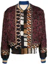 Pierre-louis Mascia Patchwork-design Bomber Jacket In Rot