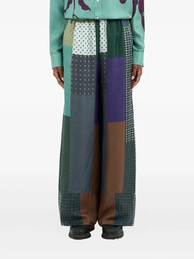 Pierre-louis Mascia Patchwork Panelled Trousers In Multi