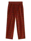 Pierre-louis Mascia Patterned Corduroy Trousers In Red