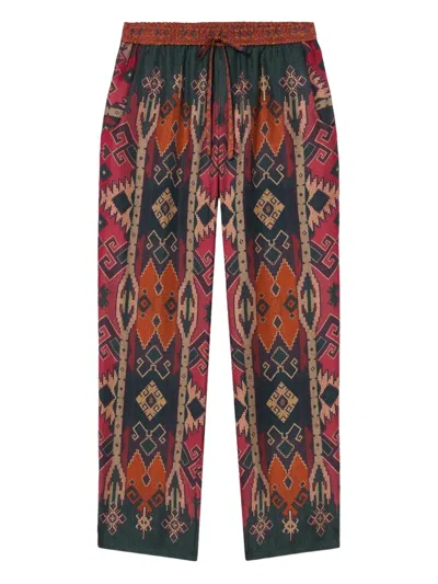Pierre-louis Mascia Patterned Drawstring Trousers In Multi