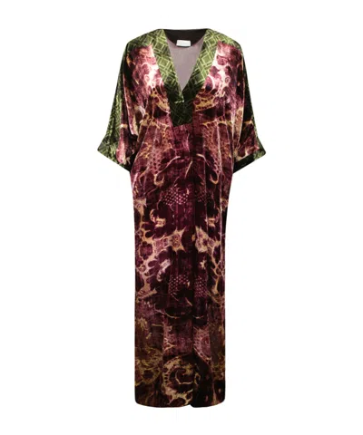 Pierre-louis Mascia Patterned Dress In Brown