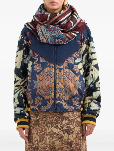 Pierre-louis Mascia Patterned Fringed Scarf In Multi