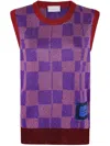 Pierre-louis Mascia Round-neck Knitted Vest In Purple