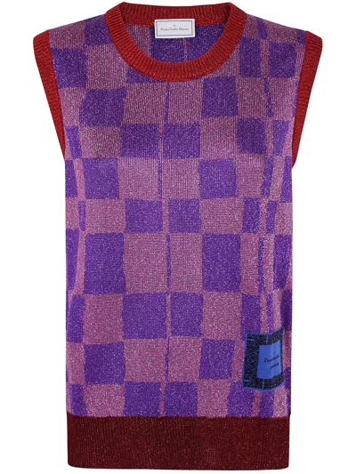 PIERRE-LOUIS MASCIA PATTERNED-JACQUARD TOP