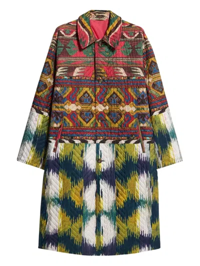 Pierre-louis Mascia Patterned Quilted Coat In Multi