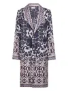 Pierre-louis Mascia Patterned Silk Coat In Gray
