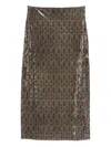 Pierre-louis Mascia Patterned Skirt In Brown