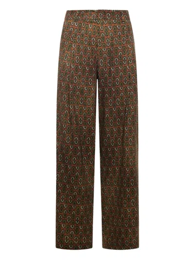 Pierre-louis Mascia Patterned Trousers In Brown