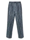 Pierre-louis Mascia Patterned Trousers In Gray