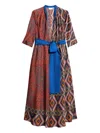 Pierre-louis Mascia Patterned Wrap Maxi Dress In Multi