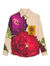 Pierre-louis Mascia Peony-print Pocket Shirt In Multi