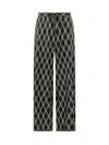 Pierre-louis Mascia Diamond-pattern Drawstring Trousers In Pattern