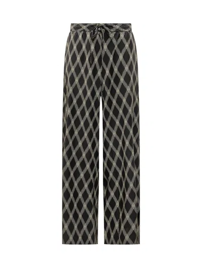 Pierre-louis Mascia Diamond Patterned Silk Pants
