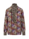 Pierre-louis Mascia Printed Silk Bow Blouse In Multi