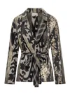 Pierre-louis Mascia Silk Blend Kimono Jacket In Multi
