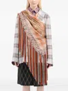 Pierre-louis Mascia Plaid-pattern Fringe-edges Scarf In Orange