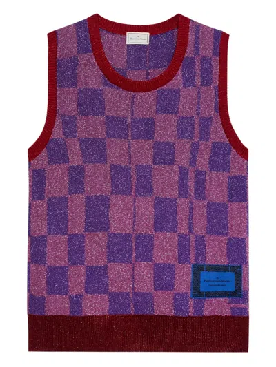 Pierre-louis Mascia Pierre Louis Mascia Gilet Tricot In Purple