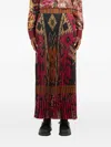 Pierre-louis Mascia Pleated Patterned Skirt In Multi