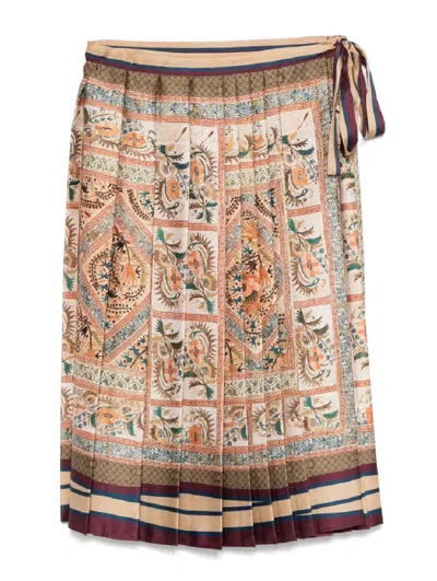 Pierre-louis Mascia Pleated Skirt With Floral